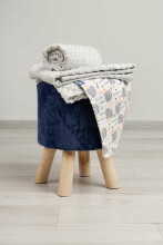 Light Minky Blanket - Hedgehogs grey 75x100