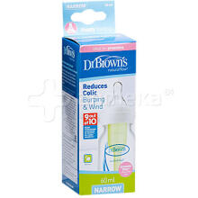 Dr. Brown’s Natural Flow® Options+™ PP Narrow Art.SB2100 bērnu pudelīte priekšlaicīgi dzimušiem un jaundzimušajiem mazuļiem ar Preemie knupīti,60 ml