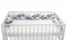Braided Crib Bumpers 210 cm – stars blue