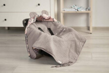 Waffle Carry-cot swaddle blanket – India graphite