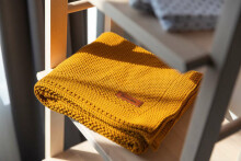 Knitted Blanket – mustard