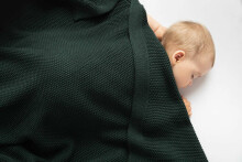 Knitted Blanket – dark green