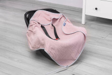 Child seat muslin swaddle blanket for summer – pink