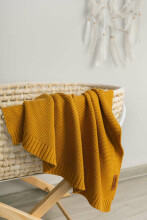 Bamboo and cotton blanket – mustard