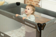 TRAVEL COT WITH BEDSIDE FUNCTION ESTI GRAPHITE