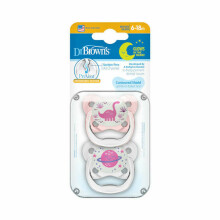 PV22007  PreVent Glow in the Dark BUTTERFLY SHIELD Pacifier - Stage 1, Assorted, 2-Pack