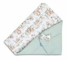 BABY WRAP/BABY BUNTING WAFFLE - DEERS MINT