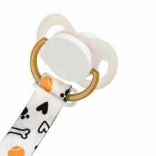 A0581 Soother band with clip, Bones 