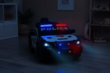 BATTERY RIDE-ON VEHICLE DODGE CHARGER POLICE WHITE