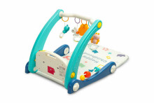 2IN1 WALKER WITH MUSIC MAT BLUE