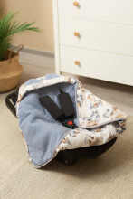 MUSLIN CARRY-COT SWADDLE BLANKET - DRAGONS JEANS