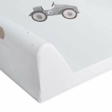 Ceba Baby Strong Art.168280 Retro Cars  Pārtinamais matracis ar cietu pamatni + stiprinājumi gultiņai (70x50cm)
