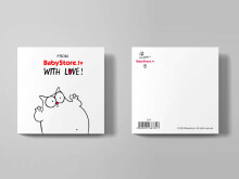 Gift Card Cat Clawdius Art.168334 Одинарная открытка с забавным котом-маскотом 123x123мм