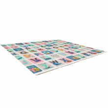 Ikonka Art.KX4503 Mokomasis dvipusis sulankstomas putplasčio kilimėlis 180 x 200 gyvūnų / abėcėlė