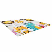 Ikonka Art.KX4503 Educational double-sided foldable foam mat 180 x 200 animals/alphabet