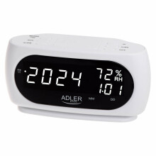 Ikonka Art.KX3616 Adler AD 1186W Alarm clock with humidity temperature measurement