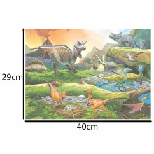 Ikonka Art.KX3707 CASTORLAND Dėlionė 100el. Dinozaurų pasaulis