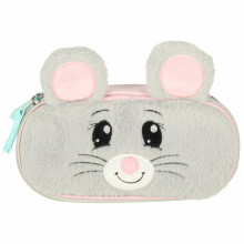 Ikonka Art.KX3768_1 Padded sachet pencil case with flap mouse