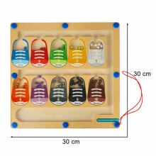Ikonka Art.KX3856_1 Hariduslike tahvlite sorteerimine värviliste pallidega kingad