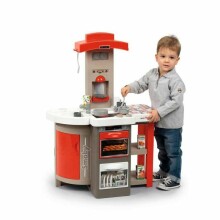 Ikonka Art.KX3961 Vaikiška plastikinė raudona virtuvė su garsu