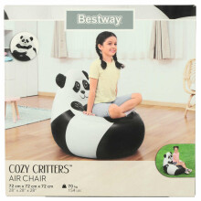 Ikonka Art.KX3998_1 BESTWAY 75116 Inflatable panda pouffe chair
