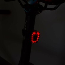 Ikonka Art.KX4237 Sarkana velosipēda gaisma iebūvēts uzlādējams akumulators