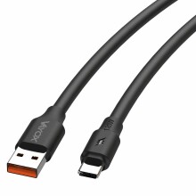Ikonka Art.KX4240 USB-USB-C kabelis ar diviem galiem 120W 3A 1m melns