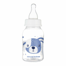 CANPOL BABIES šaura kakla pudelīte CUTE ANIMALS, 120 ml, 11/851_blu
