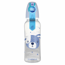 CANPOL BABIES šaura kakla pudelīte CUTE ANIMALS, 250 ml, 11/841_blu