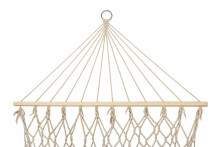 Ikonka Art.KX3957 Garden hammock boho mesh tassel 200cm ecru