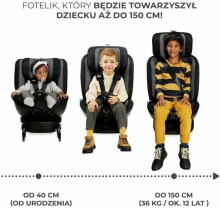 Kinderkraft Xpedition I-Size Art.KCXPED02BLK0000 Black Raudona vaiko kėdutė vaikui (0-36 kg)