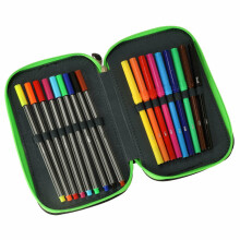 Ikonka Art.KX3759_3 Triple pencil case with accessories StRight Football