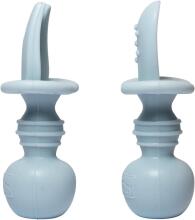 La Bebe™ Basic  Silicone Spoon Art.169239 Misty Green Mīkstā silikona karote 7.8cm,no 6 mēn