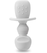 La Bebe™ Basic  Silicone Spoon Art.169239 Misty Green Mīkstā silikona karote 7.8cm,no 6 mēn