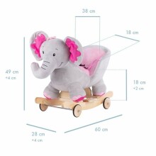 Rocking  Chair Elephant Art.169242 Mīksts šūpuļzirdziņš ar muguriņas atbalstu (Šupuļzirgs)