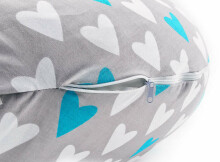 XL Pregnancy Pillow hearts torquoise