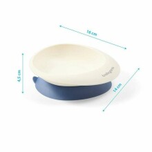 1077/04 Suction bowl with spoon blue