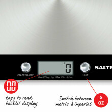 Salter 1241A BKDRCEU16 Evo Electronic Kitchen Scale Black