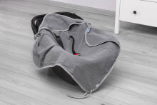 Child seat muslin swaddle blanket for summer – graphite