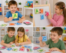 I-Toys English Magnetic Alphabet Art.173285 Magnētiskās kartītes ar burtiem angļu alfabēta apguvei