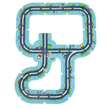 Ikonka Art.KX3822 Police car track puzzle 47 el.