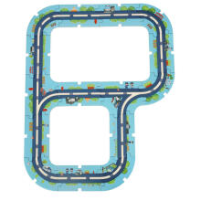 Ikonka Art.KX3822 Police car track puzzle 47 el.