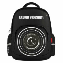 Mugursoma Bruno Visconti, ergonomiska, melna