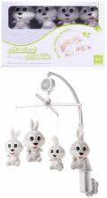 4Baby Rabbit art.R08  Музыкальная карусель с мягкими игрушками