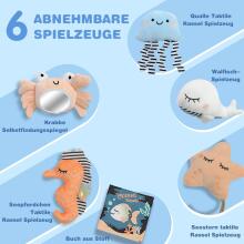Suihuooo Baby Play Arch Ocean Shell Theme Play Mat Baby Art.17847 Bērnu attīstošais paklājiņš 2 vienā