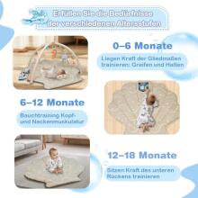 Suihuooo Baby Play Arch Ocean Shell Theme Play Mat Baby Art.17847 Bērnu attīstošais paklājiņš 2 vienā