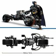 76273 LEGO® Super Heroes DC Būvējama Betmena figūra un Bat-Pod motocikls
