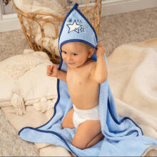 A0663 TERRY BATH TOWEL HOODED BLUE