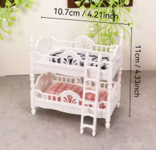 Stomble Family Toys Compatible with Sylvanian Families Art.183586 Divstavīga gulta ( savienojams ar Sylvanian Families)