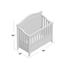 Lepinkids Bed  Art.MO-17 White/Grey Детская деревянная кроватка 140x70см